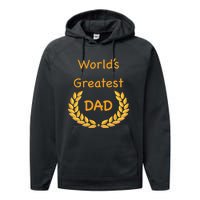 World's Greatest Dad ,Father, Daddy, Father's day GraphicT Performance Fleece Hoodie