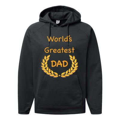 World's Greatest Dad ,Father, Daddy, Father's day GraphicT Performance Fleece Hoodie