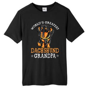 World's Greatest Dachshund Grandpa Funny Dog Wiener Lover Tall Fusion ChromaSoft Performance T-Shirt