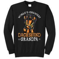 World's Greatest Dachshund Grandpa Funny Dog Wiener Lover Tall Sweatshirt