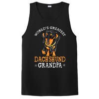 World's Greatest Dachshund Grandpa Funny Dog Wiener Lover PosiCharge Competitor Tank