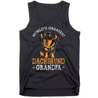 World's Greatest Dachshund Grandpa Funny Dog Wiener Lover Tank Top