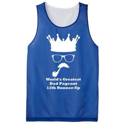 Worlds Greatest Dad Pageant 12th Runnerup Great Gift Mesh Reversible Basketball Jersey Tank