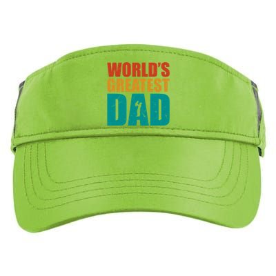 Worlds Greatest Dad Retro Gift Adult Drive Performance Visor