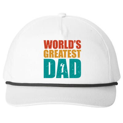 Worlds Greatest Dad Retro Gift Snapback Five-Panel Rope Hat