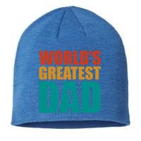 Worlds Greatest Dad Retro Gift Sustainable Beanie