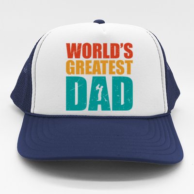 Worlds Greatest Dad Retro Gift Trucker Hat