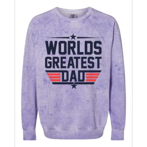 World's Greatest Dad Colorblast Crewneck Sweatshirt