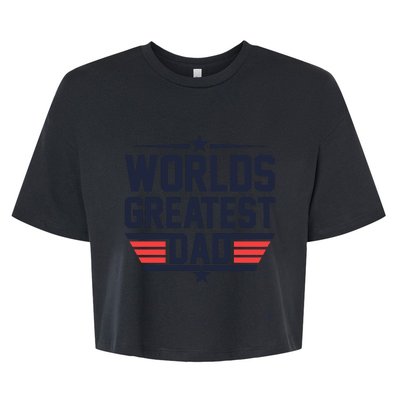 World's Greatest Dad Bella+Canvas Jersey Crop Tee