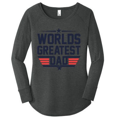 World's Greatest Dad Women's Perfect Tri Tunic Long Sleeve Shirt