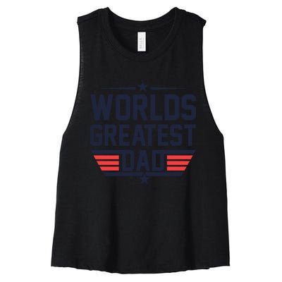 World's Greatest Dad Women's Racerback Cropped Tank