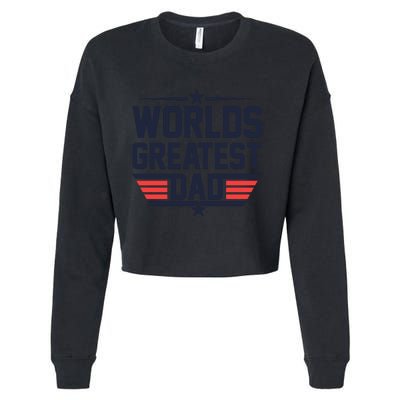 World's Greatest Dad Cropped Pullover Crew