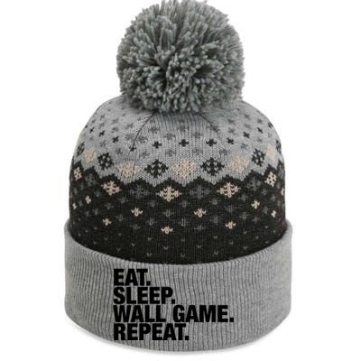 Wall Game Eat Sleep Repeat Gift The Baniff Cuffed Pom Beanie