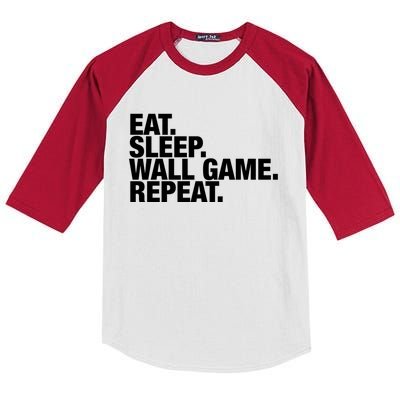 Wall Game Eat Sleep Repeat Gift Kids Colorblock Raglan Jersey