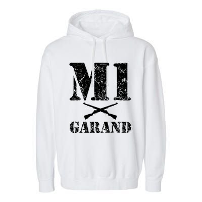 Wwii Gun Enthusiast M1 Garand Lover Military History Gift Garment-Dyed Fleece Hoodie