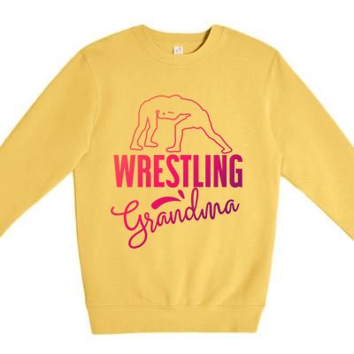 Wrestling Grandma For Wrestling Grandmother Gift Premium Crewneck Sweatshirt