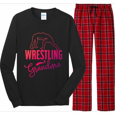 Wrestling Grandma For Wrestling Grandmother Gift Long Sleeve Pajama Set