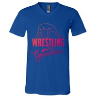 Wrestling Grandma For Wrestling Grandmother Gift V-Neck T-Shirt