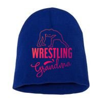 Wrestling Grandma For Wrestling Grandmother Gift Short Acrylic Beanie