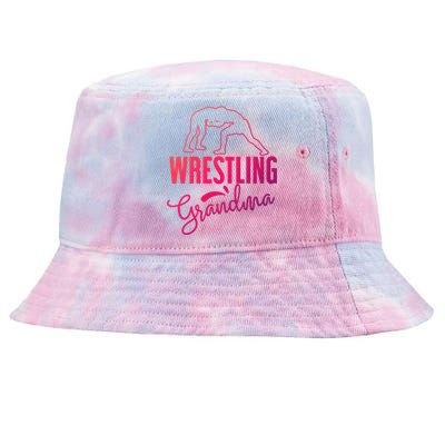 Wrestling Grandma For Wrestling Grandmother Gift Tie-Dyed Bucket Hat