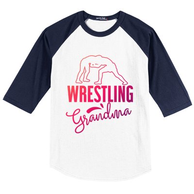 Wrestling Grandma For Wrestling Grandmother Gift Baseball Sleeve Shirt