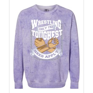 Wrestling Ground Fight Exhibition Fight Catch Colorblast Crewneck Sweatshirt