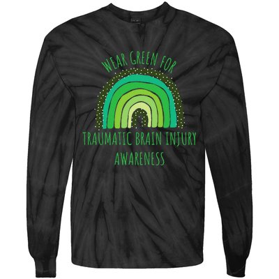 Wear Green For Traumatic Brain Injury Awareness Month Tie-Dye Long Sleeve Shirt