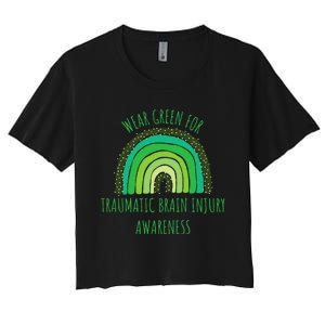 Wear Green For Traumatic Brain Injury Awareness Month Women's Crop Top Tee