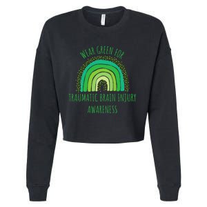 Wear Green For Traumatic Brain Injury Awareness Month Cropped Pullover Crew