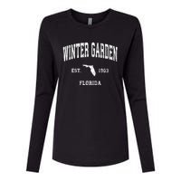 Winter Garden Florida Fl Vintage Athletic Womens Cotton Relaxed Long Sleeve T-Shirt