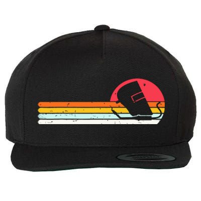 Welder Gifts Funny Retro Vintage Welding Helmet Silhouette Welder Gifts Funny Re Wool Snapback Cap