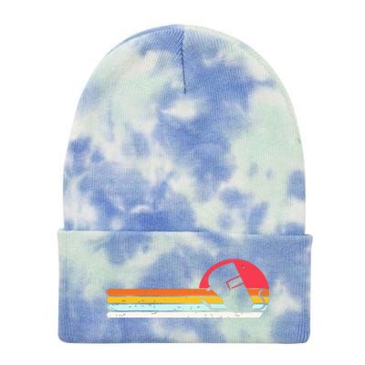 Welder Gifts Funny Retro Vintage Welding Helmet Silhouette Welder Gifts Funny Re Tie Dye 12in Knit Beanie