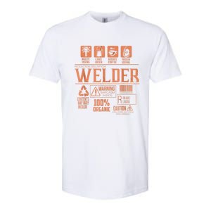 Welder Gifts For Men Funny Welder Funny Welding Softstyle CVC T-Shirt