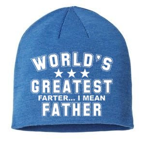 World's Greatest Farter I Mean Father Funny Gift For Dad Sustainable Beanie