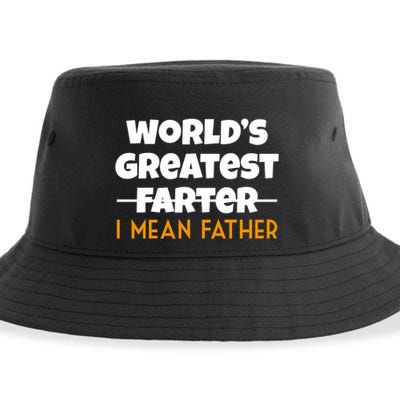 World's Greatest Farter I Mean Father Funny Sustainable Bucket Hat