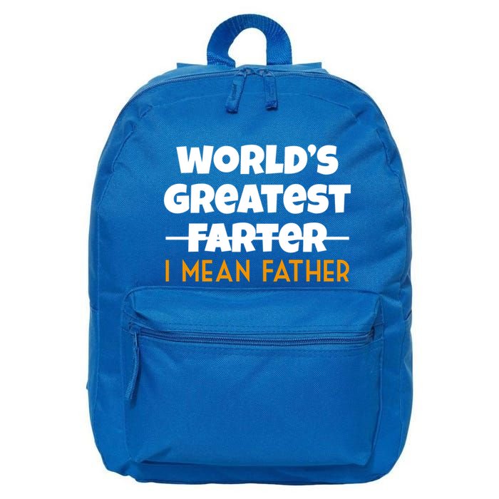 World's Greatest Farter I Mean Father Funny 16 in Basic Backpack