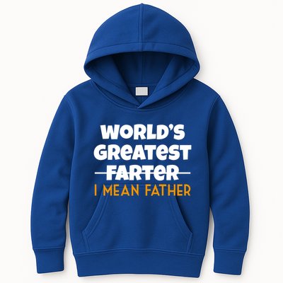 World's Greatest Farter I Mean Father Funny Kids Hoodie