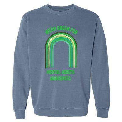 Wear Green For Mental Health Awareness, | Mental Health Garment-Dyed Sweatshirt