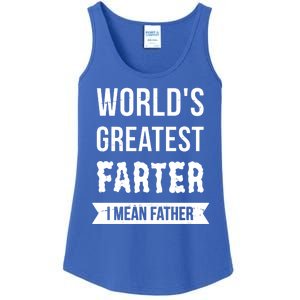 Worlds Greatest Farter I Mean Father Funny Gift Ladies Essential Tank