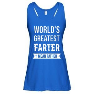 Worlds Greatest Farter I Mean Father Funny Gift Ladies Essential Flowy Tank