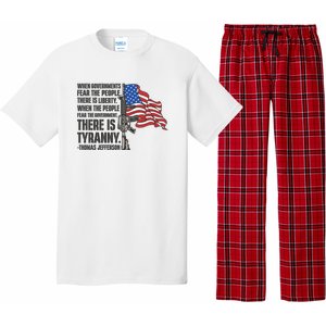 When Governments Fear The People There Is Liberty Usa Flag And Rifle Patrioti Pajama Set