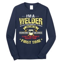 Welder Gifts Funny Welding Image On Back Of Long Sleeve Shirt