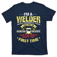 Welder Gifts Funny Welding Image On Back Of T-Shirt