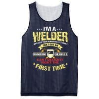 Welder Gifts Funny Welding Image On Back Of Mesh Reversible Basketball Jersey Tank