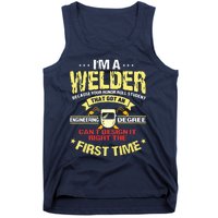 Welder Gifts Funny Welding Image On Back Of Tank Top