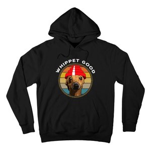 Whippet Good Funny 80S Music Dog Design Hoodie