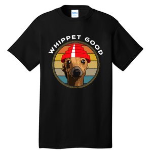 Whippet Good Funny 80S Music Dog Design Tall T-Shirt