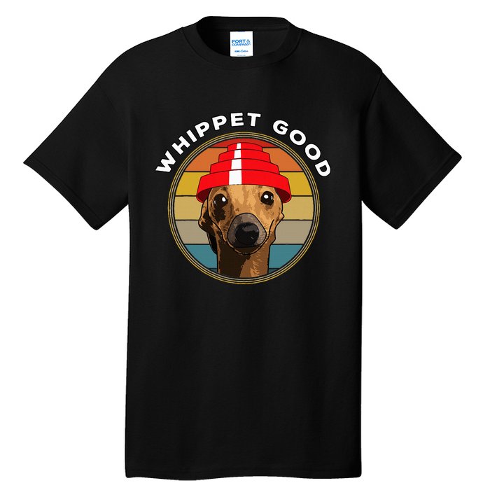 Whippet Good Funny 80S Music Dog Design Tall T-Shirt