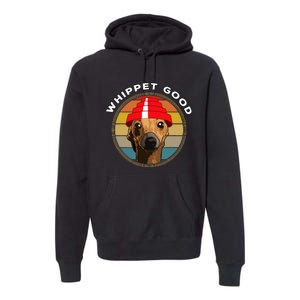 Whippet Good Funny 80S Music Dog Design Premium Hoodie