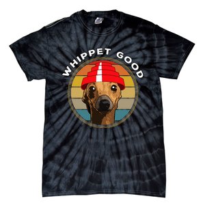 Whippet Good Funny 80S Music Dog Design Tie-Dye T-Shirt